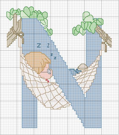 Schema punto croce N amaca