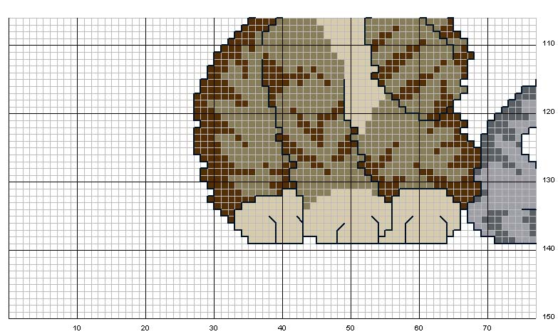 Schema punto croce Quadro gatto 2