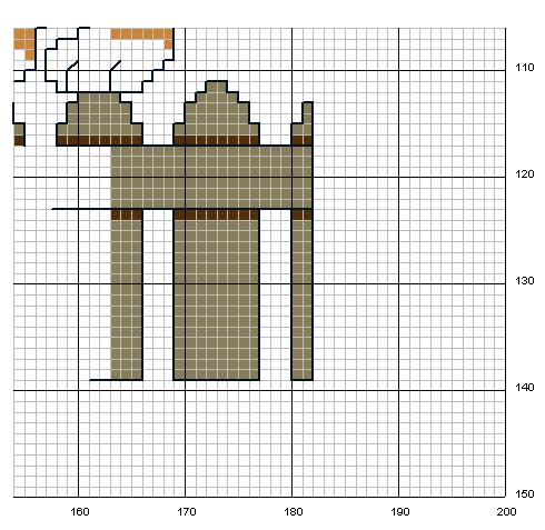 Schema punto croce Quadro gatto 6