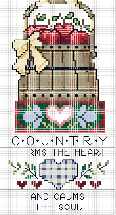 Schema punto croce Quadro country 10