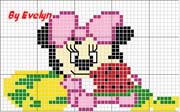 Schema punto croce Minnie-fragolina