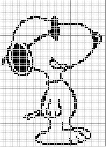 Schema punto croce Snoopy cool