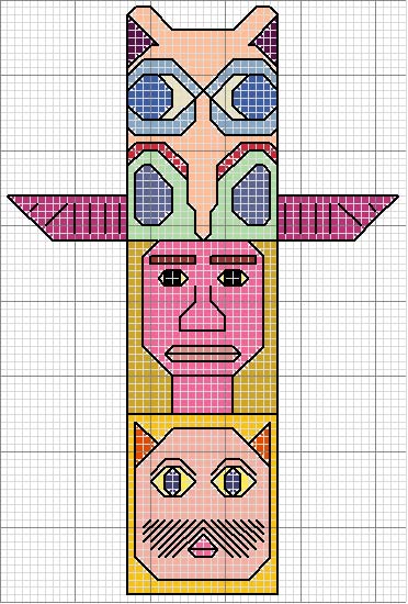 Schema punto croce Totem