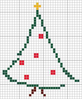 Schema punto croce Alberello natale