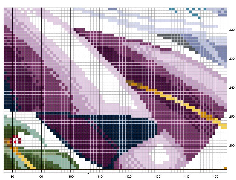 Schema punto croce Dama natale 6