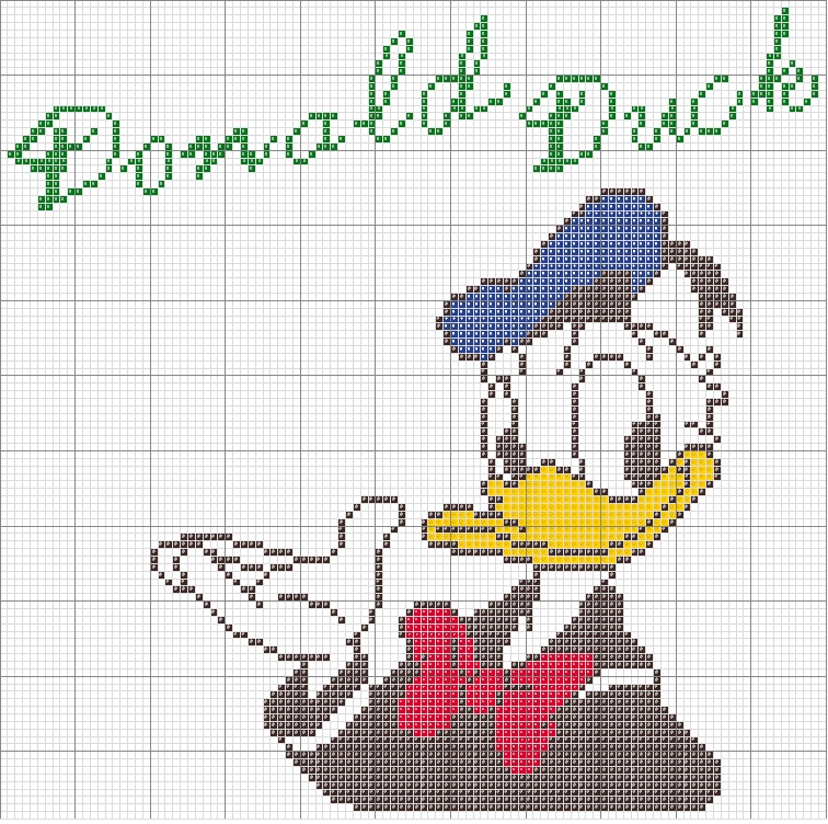 Schema punto croce Donald