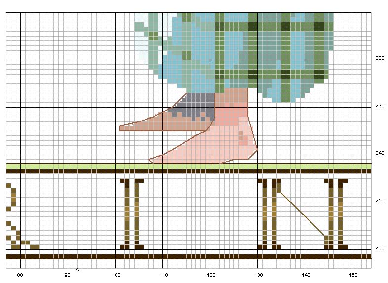 Schema punto croce Giardino in primavera 6