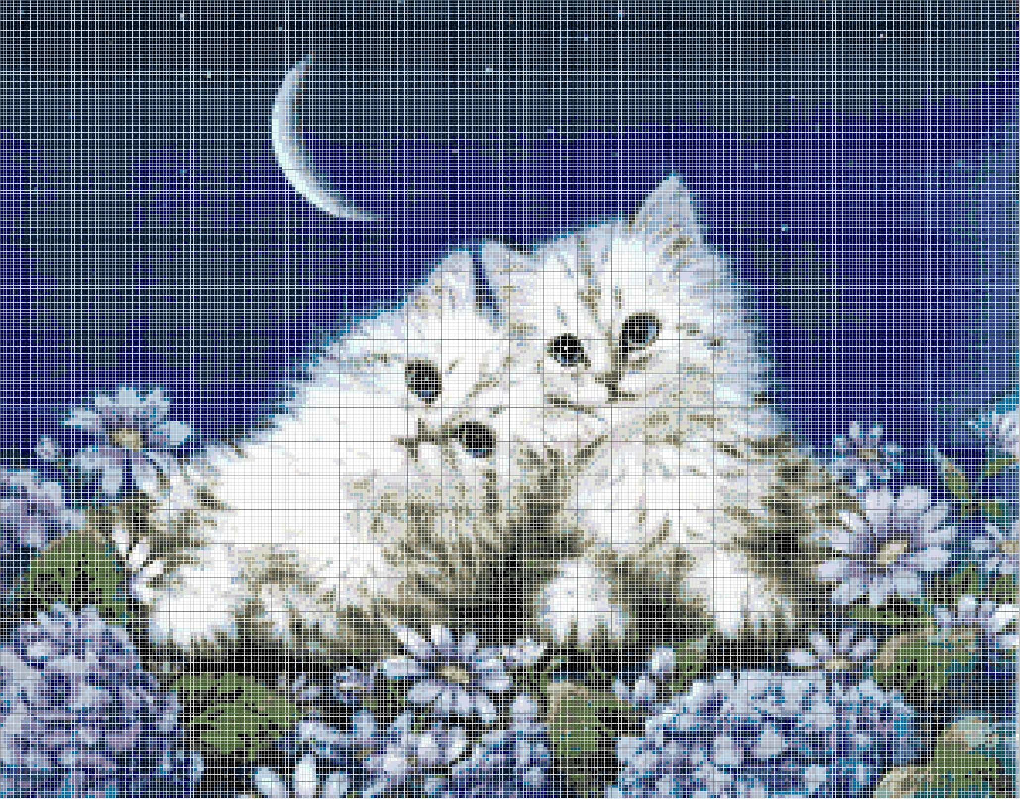 Schema punto croce Moonlight cats