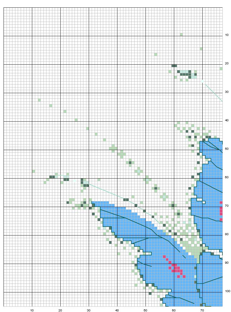 Schema punto croce Notte di mezzestate 1