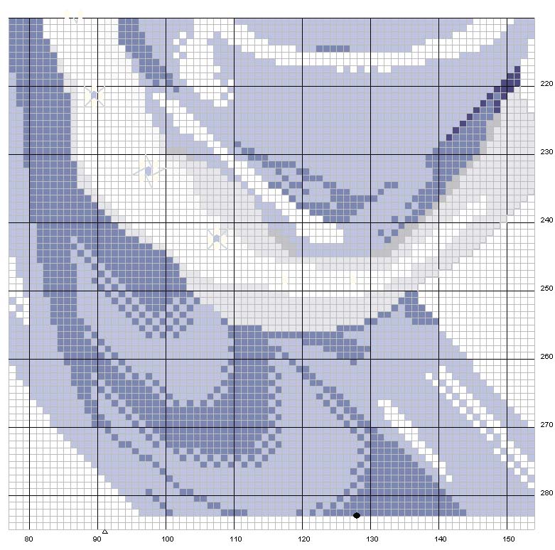 Schema punto croce Regina invernale 6
