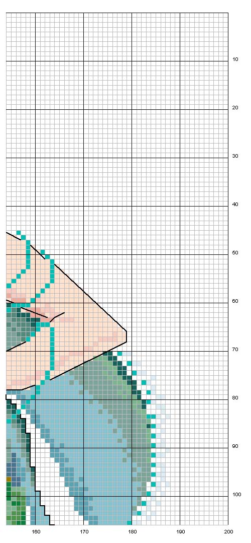 Schema punto croce Sirena 6