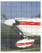 Schema punto croce aereoplano 1