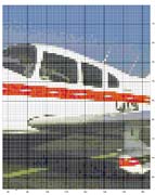 Schema punto croce aereoplano 2