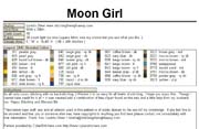 Schema punto croce Moon Girl-legenda