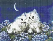 Schema punto croce Moonlight Cats