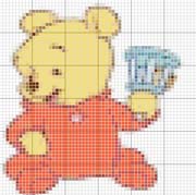 Schema punto croce Pooh Baby