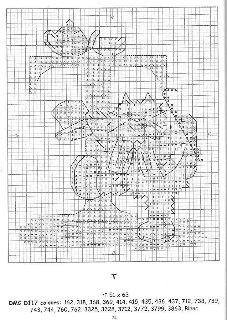 Schema punto croce T gatto2