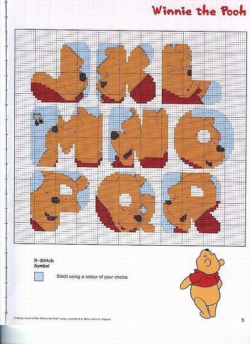 Schema punto croce Winnie j r