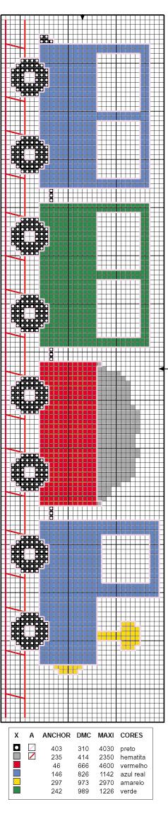 Schema punto croce Bordo trenino