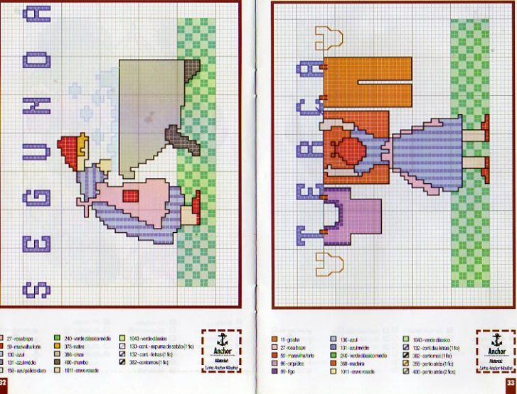 Schema punto croce Bucato