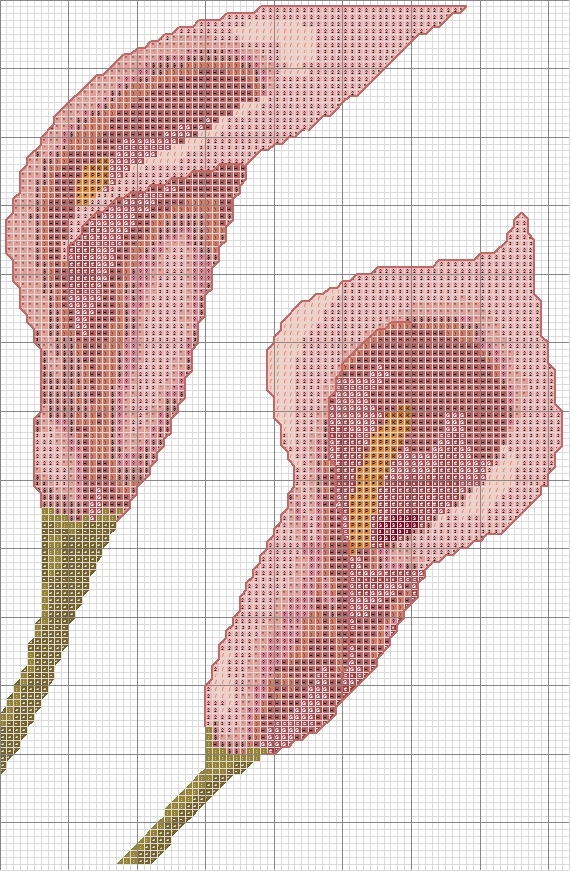 Schema punto croce Calla