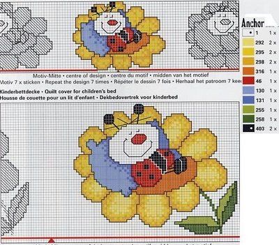 Schema punto croce Cama 1a