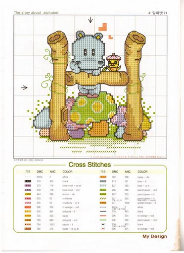 Schema punto croce Chart h