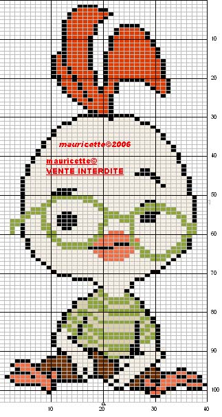 Schema punto croce Chicken little 3