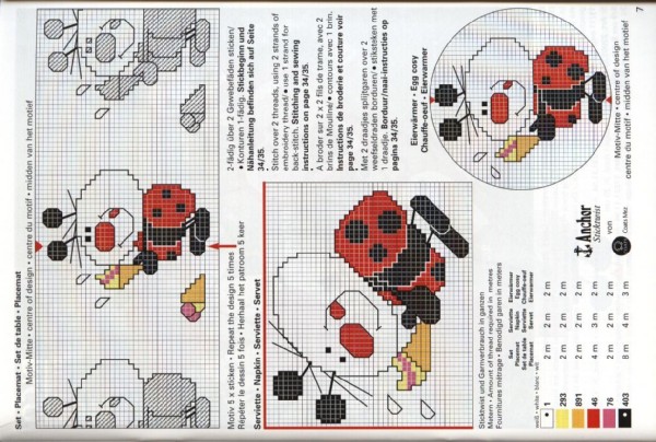 Schema punto croce Coccinelle 3