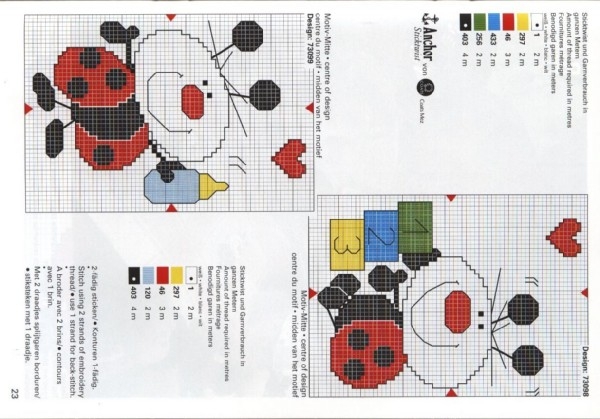 Schema punto croce Coccinelle 6