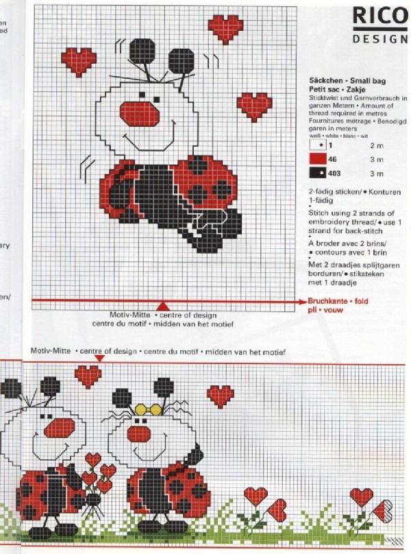 Schema punto croce Coccinelle 8