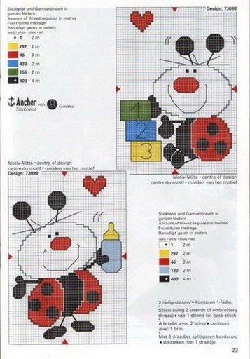 Schema punto croce Coccinelle 9