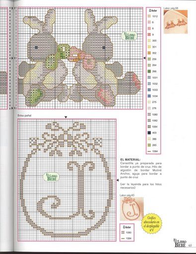 Schema punto croce Conigli baby 2