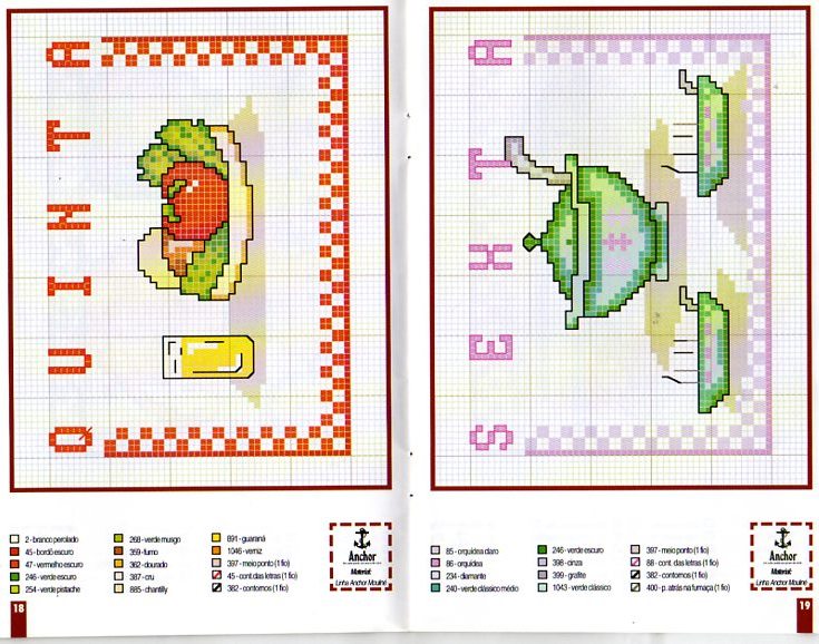 Schema punto croce Cucina 3