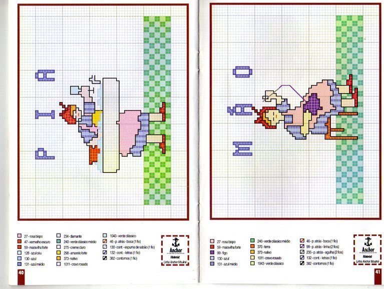 Schema punto croce Cucire e lavare