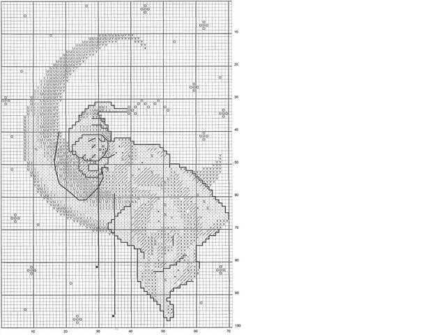 Schema punto croce Dormire su luna