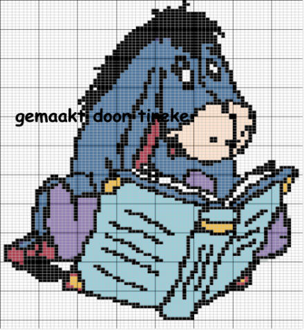 Schema punto croce Eeyore legge