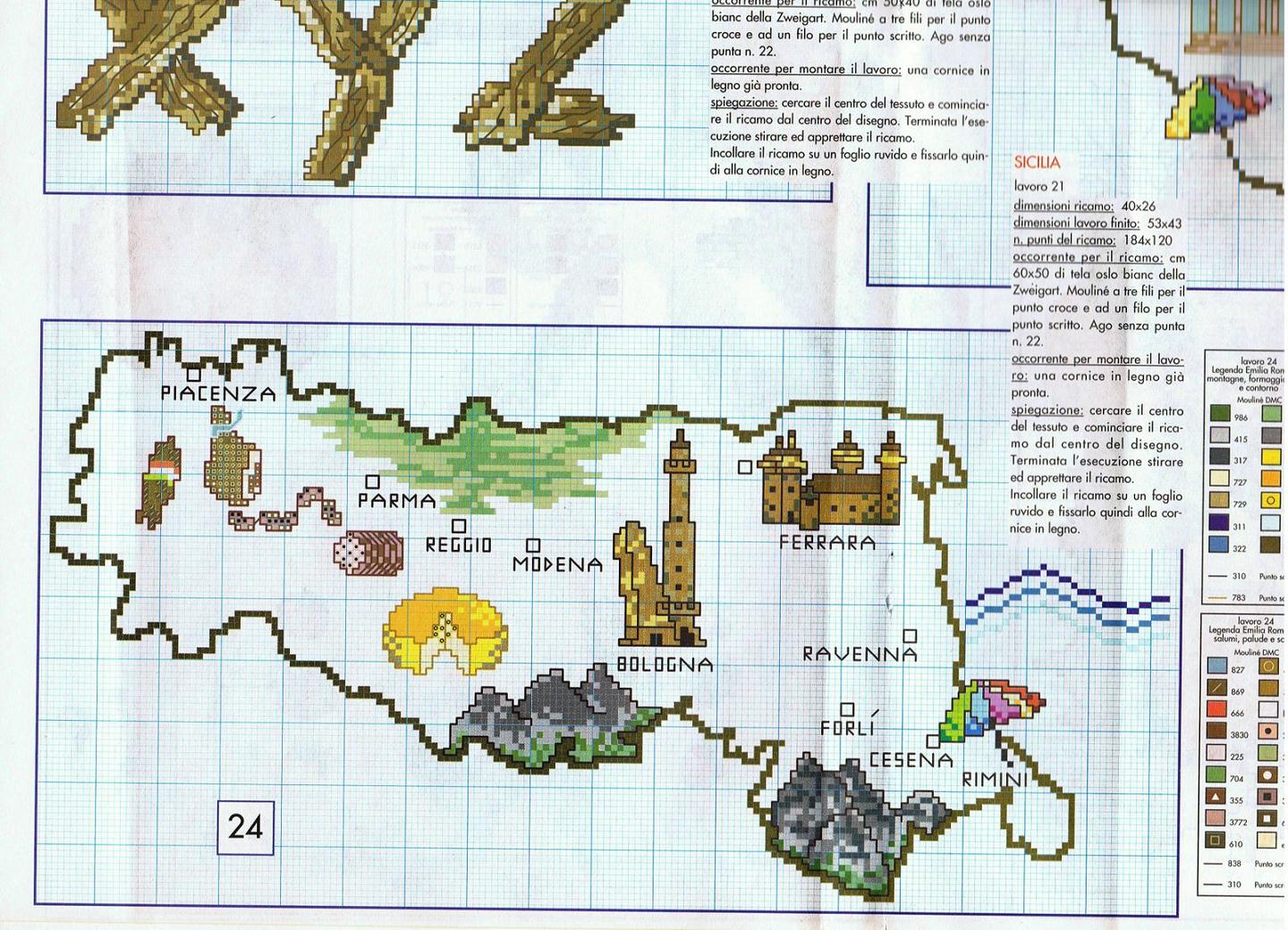 Schema punto croce Emilia romagna