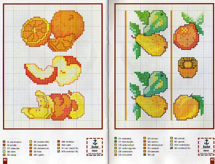 Schema punto croce Frutta 4