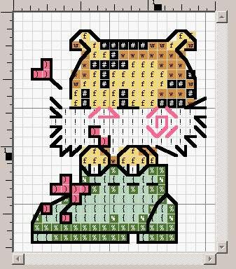 Schema punto croce Gatto