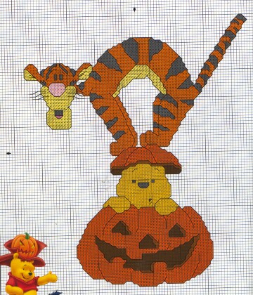 Schema punto croce Halloween winnie