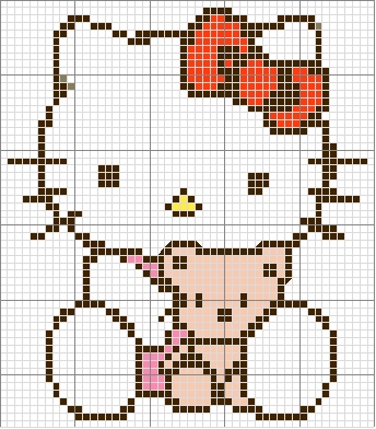 Schema punto croce Hello kitty 3