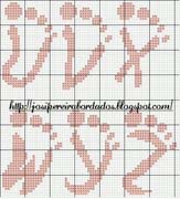 Schema punto croce Alfabeto piede 4