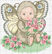 Schema punto croce Butterfly-baby