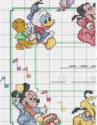 Schema punto croce Cornice-baby-disney-1