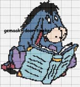 Schema punto croce Eeyore-legge