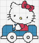 Schema punto croce Hello-kitty-auto