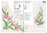 Schema punto croce Motivi-tulipani
