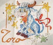 Schema punto croce Toro