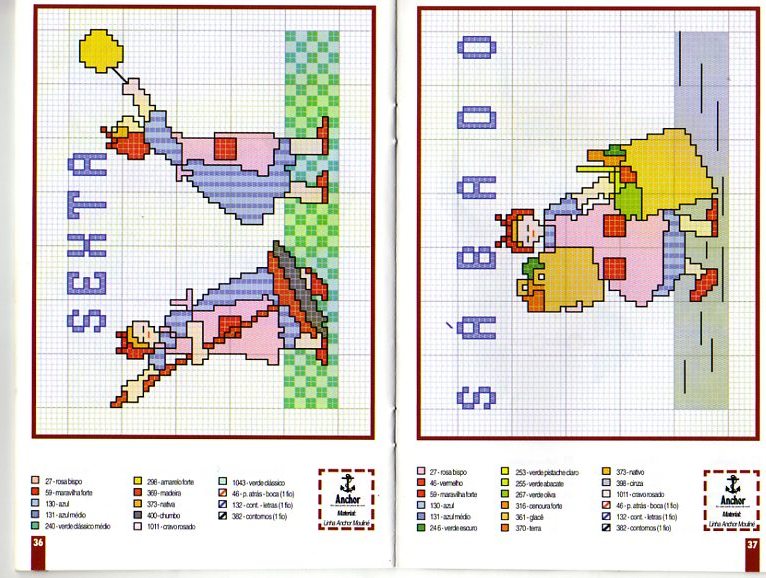Schema punto croce Spolverare e spesa